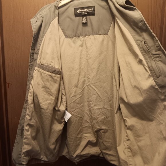 Eddie Bauer Men's Olive Green Canvas Barn Coat Chore Field Jacket Size Large - Picture 7 of 11